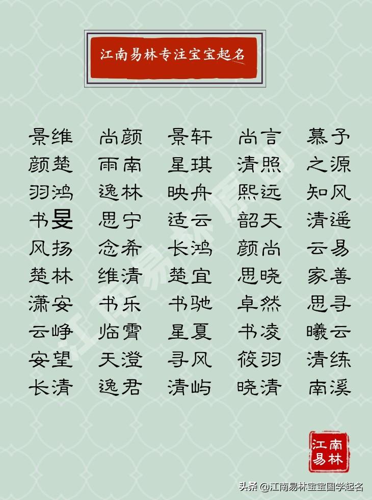 起名字大全免费，几百个唐诗宋词里的名字