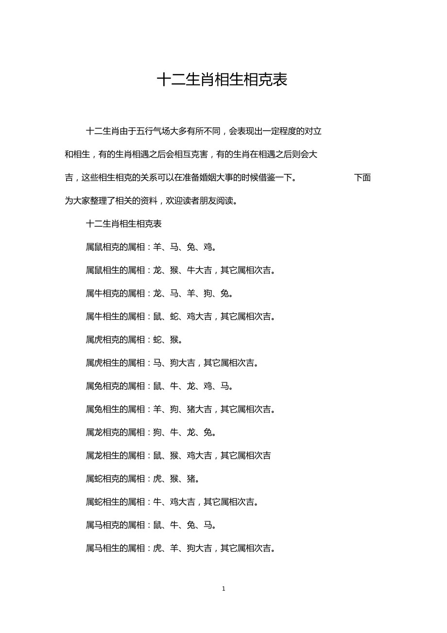 十二属相冲表_属相相冲表_12生肖相冲表