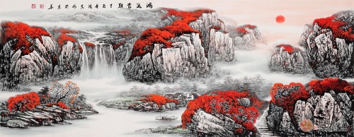 中式家装装饰画效果图_中式家装装饰画_中式家装装饰画图片